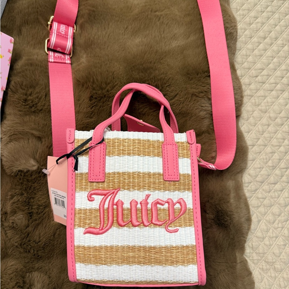 Juicy Couture Pink and Tan Crossbody Bag